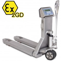 TRANSPALETA PESADORA ATEX EN ACERO INOXIDABLE SERIE TPWIEX2GD