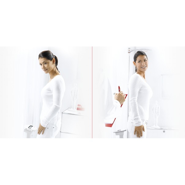 Báscula pesapersonas electrónica con columna y ruedas Seca 769