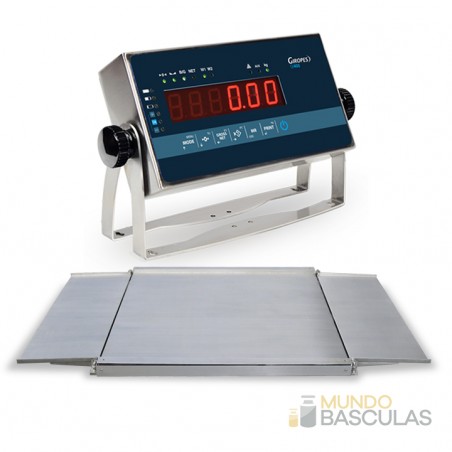 Báscula extraplana Inoxidable con 2 rampas plegables BVLS